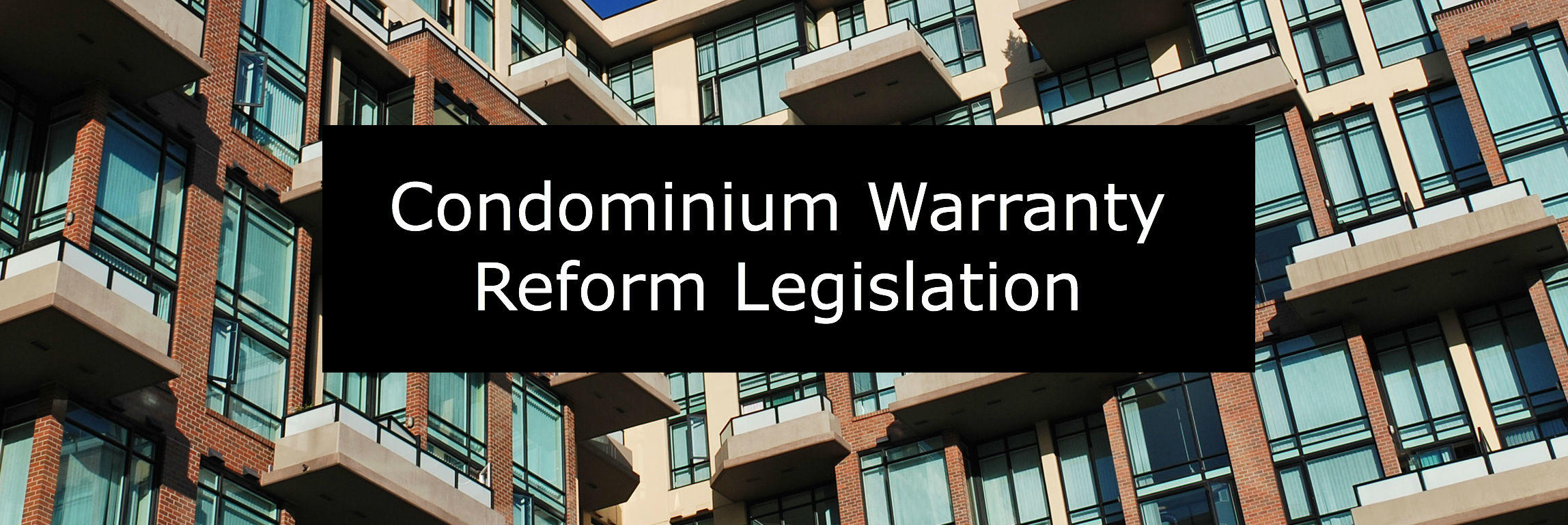 Condominium Warranty Reform Legislation Maryland needed to adress Unfair Practices used by Developers and Builders to avoid Warranty Responsibility for Construction Defects in Newly Constructed Condominiums 